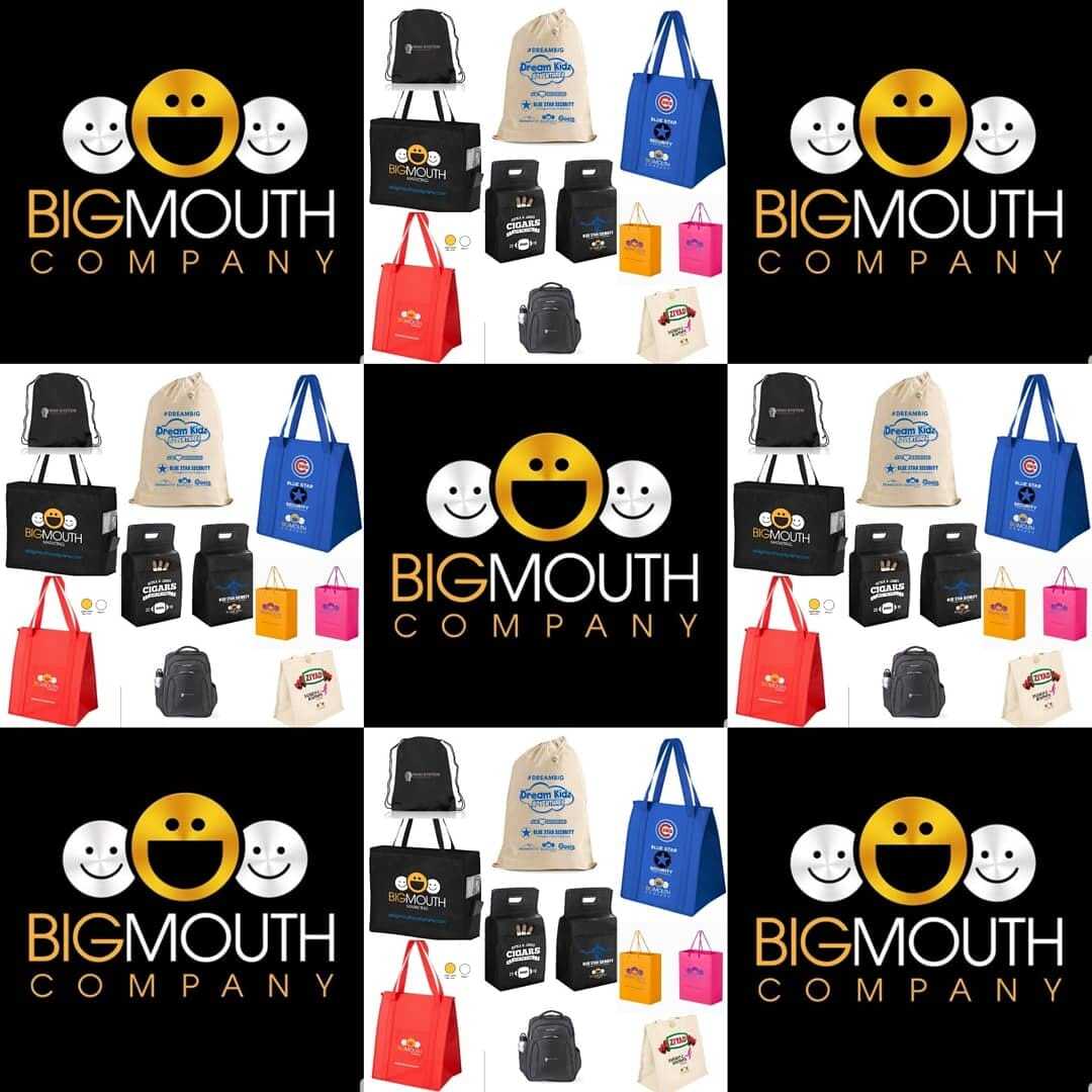 collection of branded tote bags